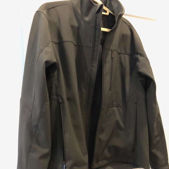 Men's T Tech By Tumi Large Grey Jacket, Blk Fleece - Picture 2 of 9